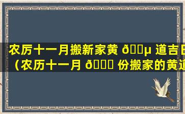 农厉十一月搬新家黄 🐵 道吉日（农历十一月 💐 份搬家的黄道吉日2021年）